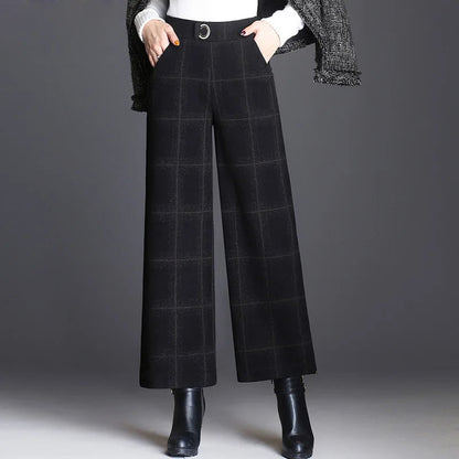 Belgravia Plaid Wide-Leg Trouser