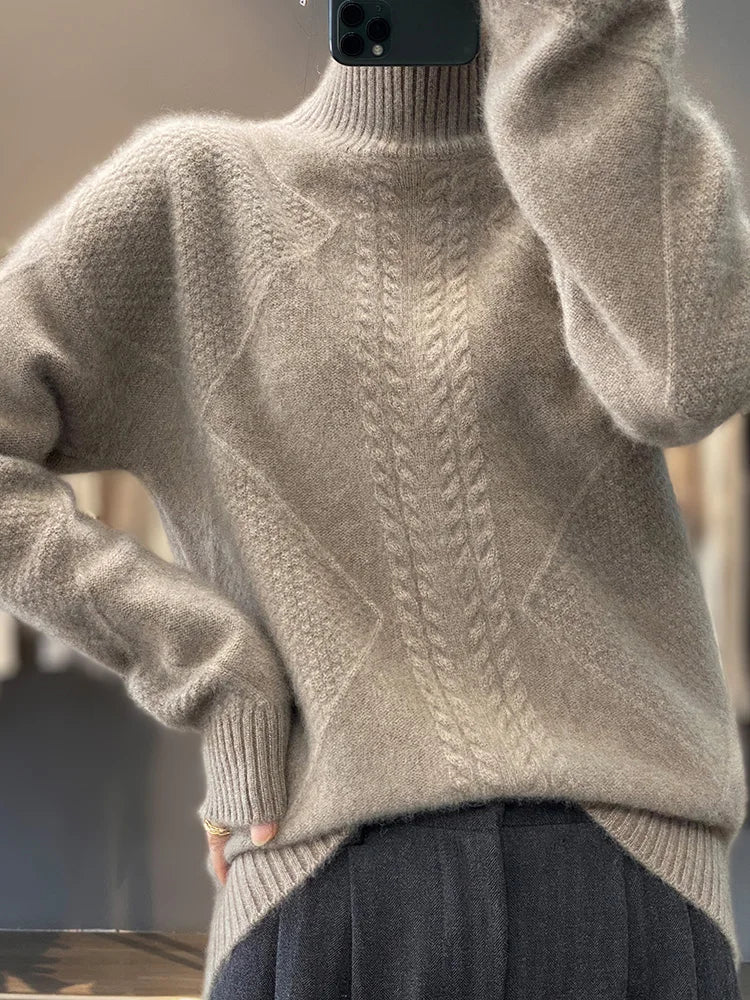 Vienna Luxe Cable-Knit Sweater