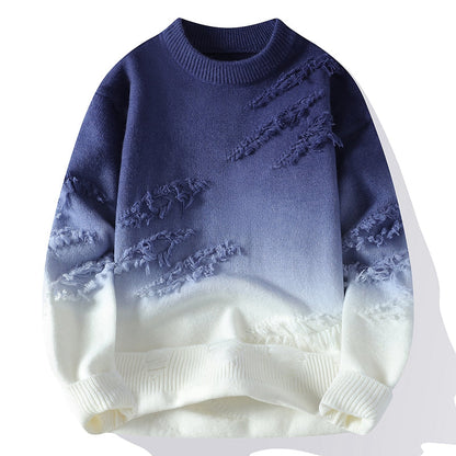 Horizon Gradient Distressed Sweater