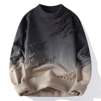 Horizon Gradient Distressed Sweater