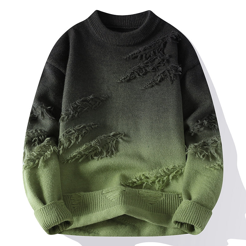 Horizon Gradient Distressed Sweater