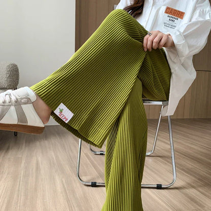 Serene Ribbed Wide-Leg Pants